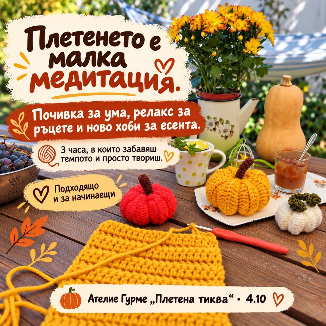 Ателие Гурме „Плетена тиква“ – 4.10.2026г.